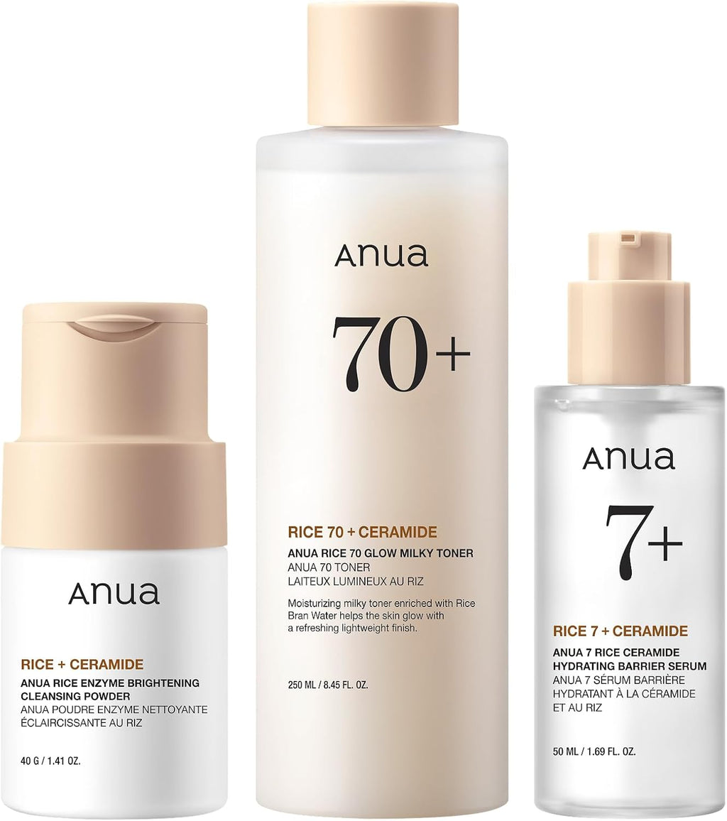 ANUA Rice Skin Care Set Complete Hydration & Skin Barrier Care in One Routine