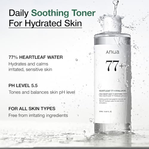 ANUA Skin Relief Duo | Heartleaf 77 Soothing Toner & Heartleaf 80 Calming Ampoule | Hydrating & Soothing Care for Sensitive Skin | Korean Skincare Set