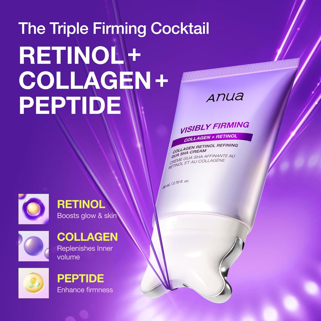 ANUA Viral Face Cream Duo | PDRN Hyaluronic Acid 100 Moisturizing Cream & Collagen Retinol Refining Gua Sha Cream