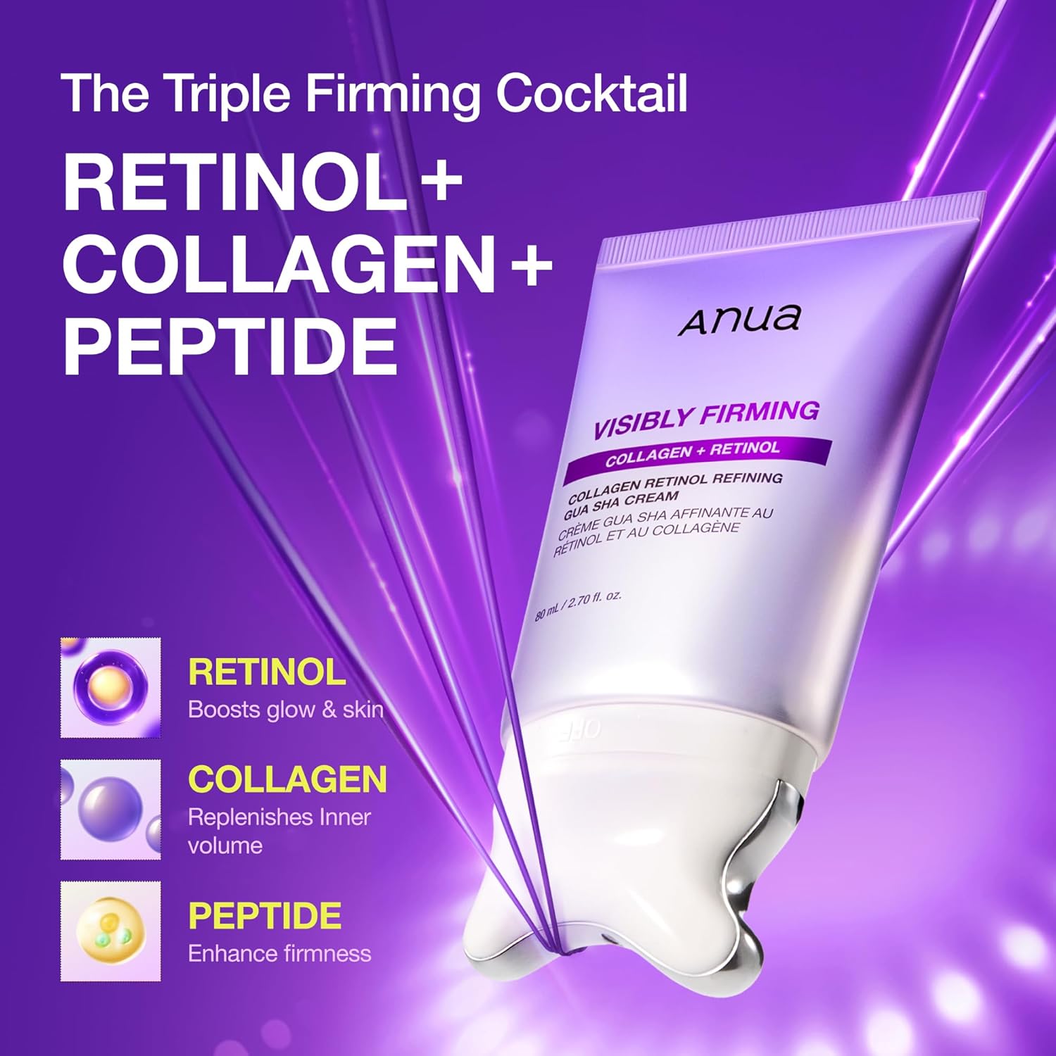 ANUA Viral Face Cream Duo | PDRN Hyaluronic Acid 100 Moisturizing Cream & Collagen Retinol Refining Gua Sha Cream