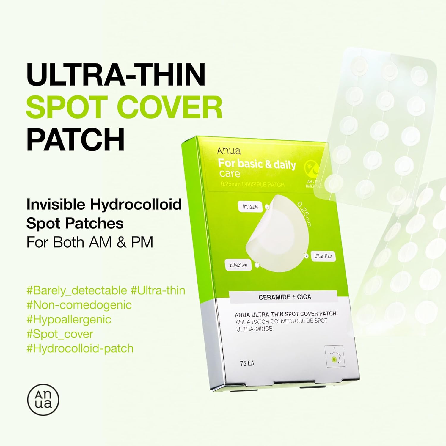 ANUA Hydration & Acne Care Set | PDRN Hyaluronic Acid 100 Moisturizing Cream & Ultra-Thin Spot Cover Patch | Hydrating Skincare for Sensitive & Acne-Prone Skin | Korean Skincare