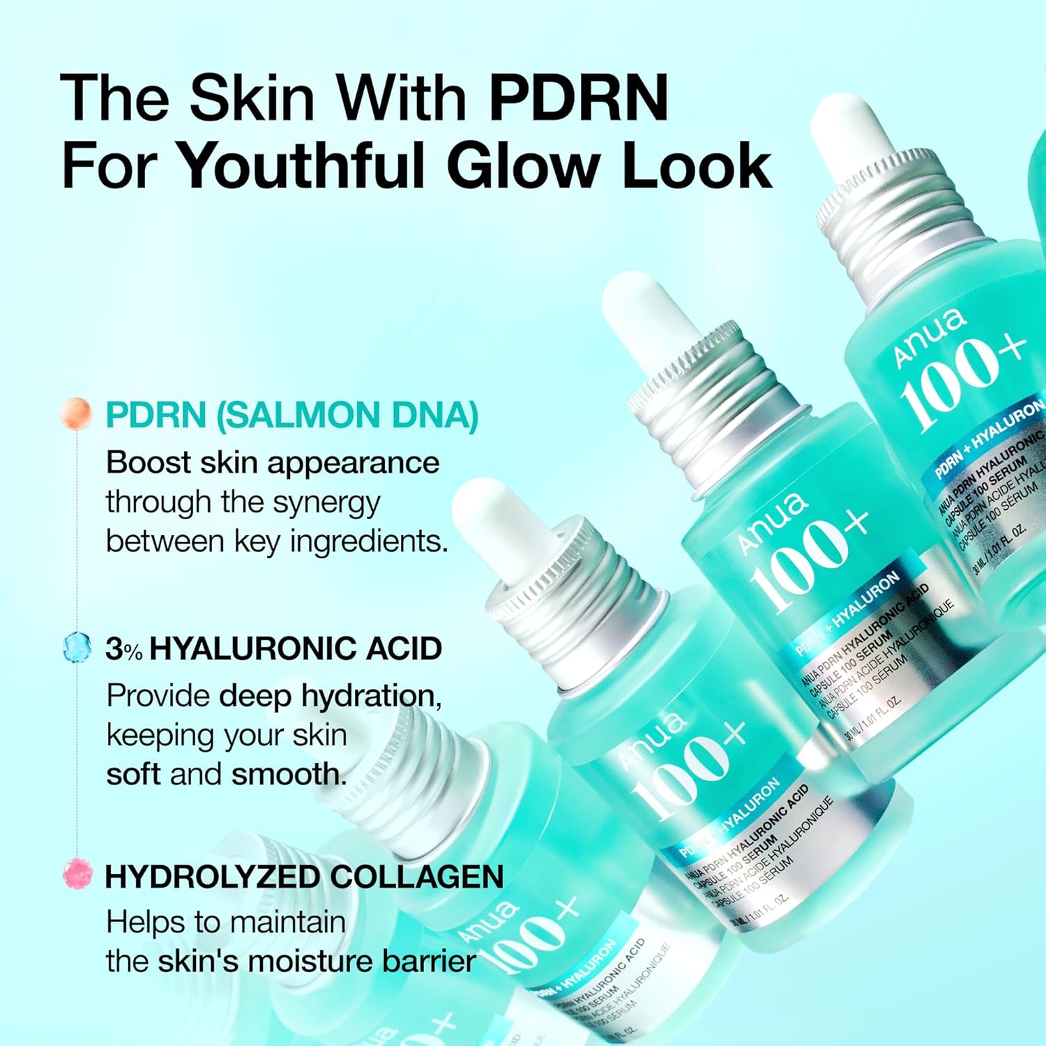 ANUA Hydration & Barrier Support Duo | Salmon DNA Serum & Ceramide Barrier Moisturizer | Long-Lasting Hydration for Glass Skin | Korean Skincare Set