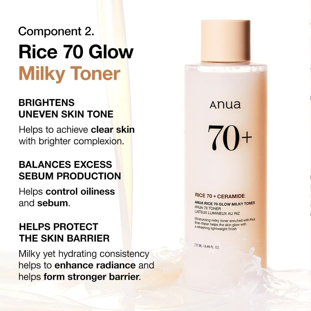 ANUA Rice Skin Care Set Complete Hydration & Skin Barrier Care in One Routine