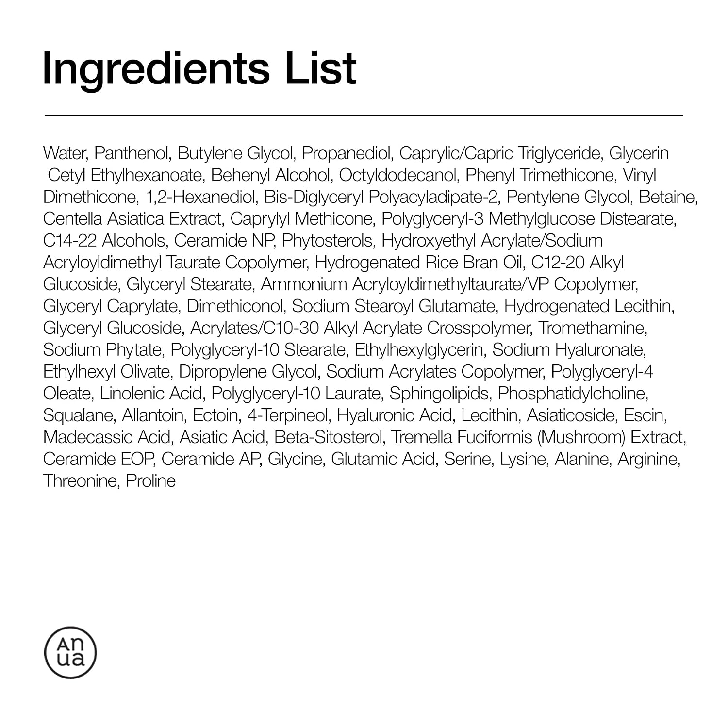 Anua 3 Ceramide Panthenol Moisture Barrier Cream