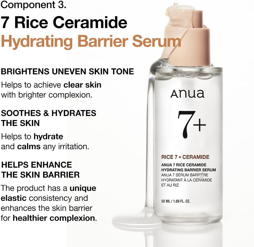 ANUA Rice Skin Care Set Complete Hydration & Skin Barrier Care in One Routine