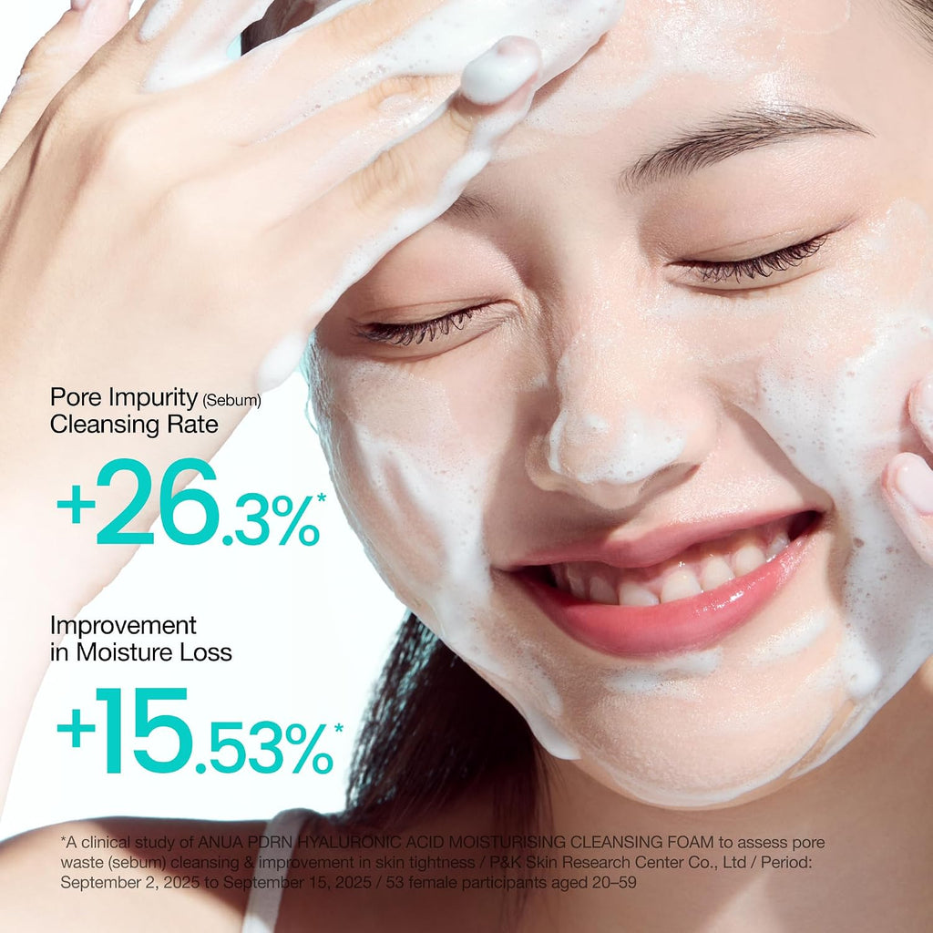 ANUA PDRN Hyaluronic Acid Moisturizing Cleansing Foam Duo (Pack of 2)