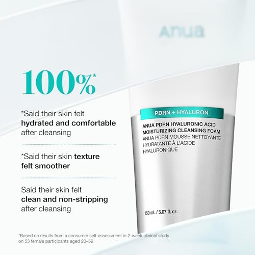 ANUA PDRN Hyaluronic Acid Moisturizing Cleansing Foam Duo (Pack of 2)