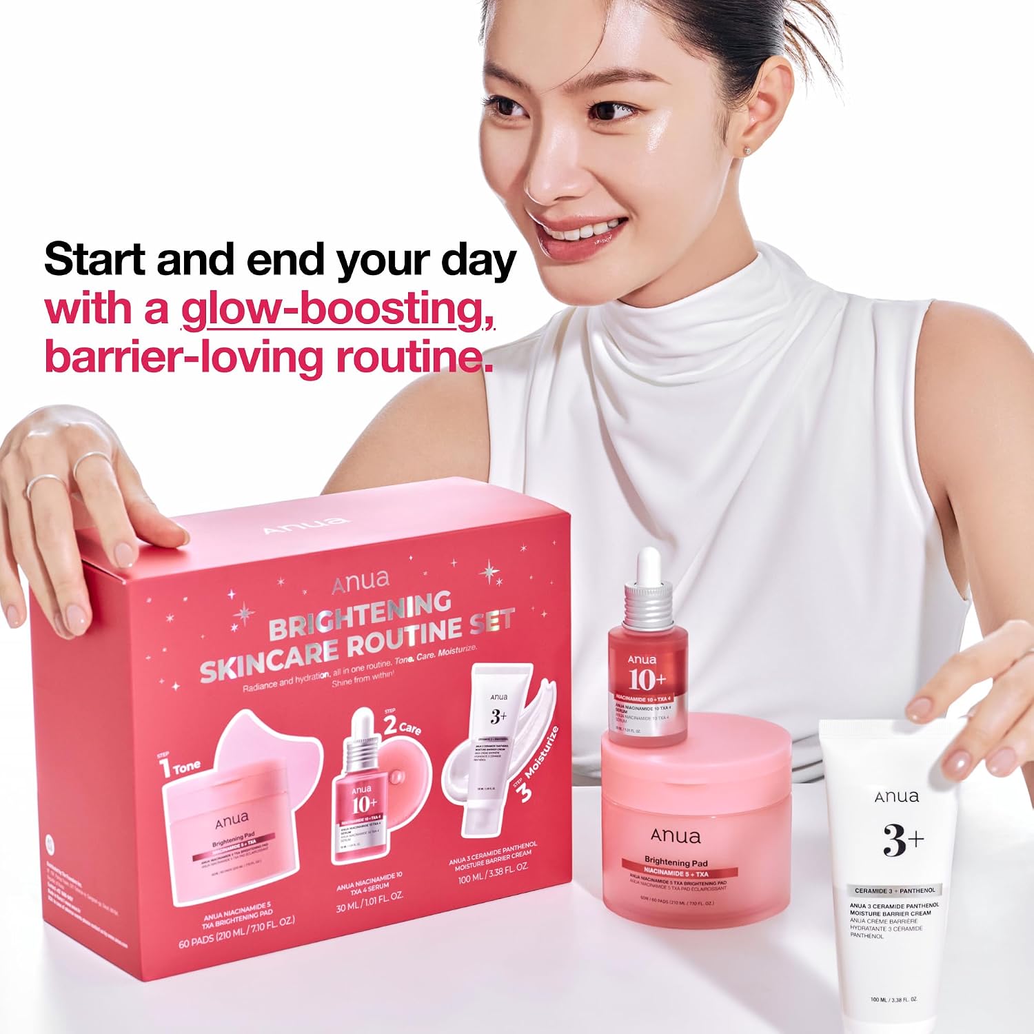 Anua Brightening Niacinamide Skincare Routine Set